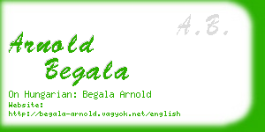 arnold begala business card